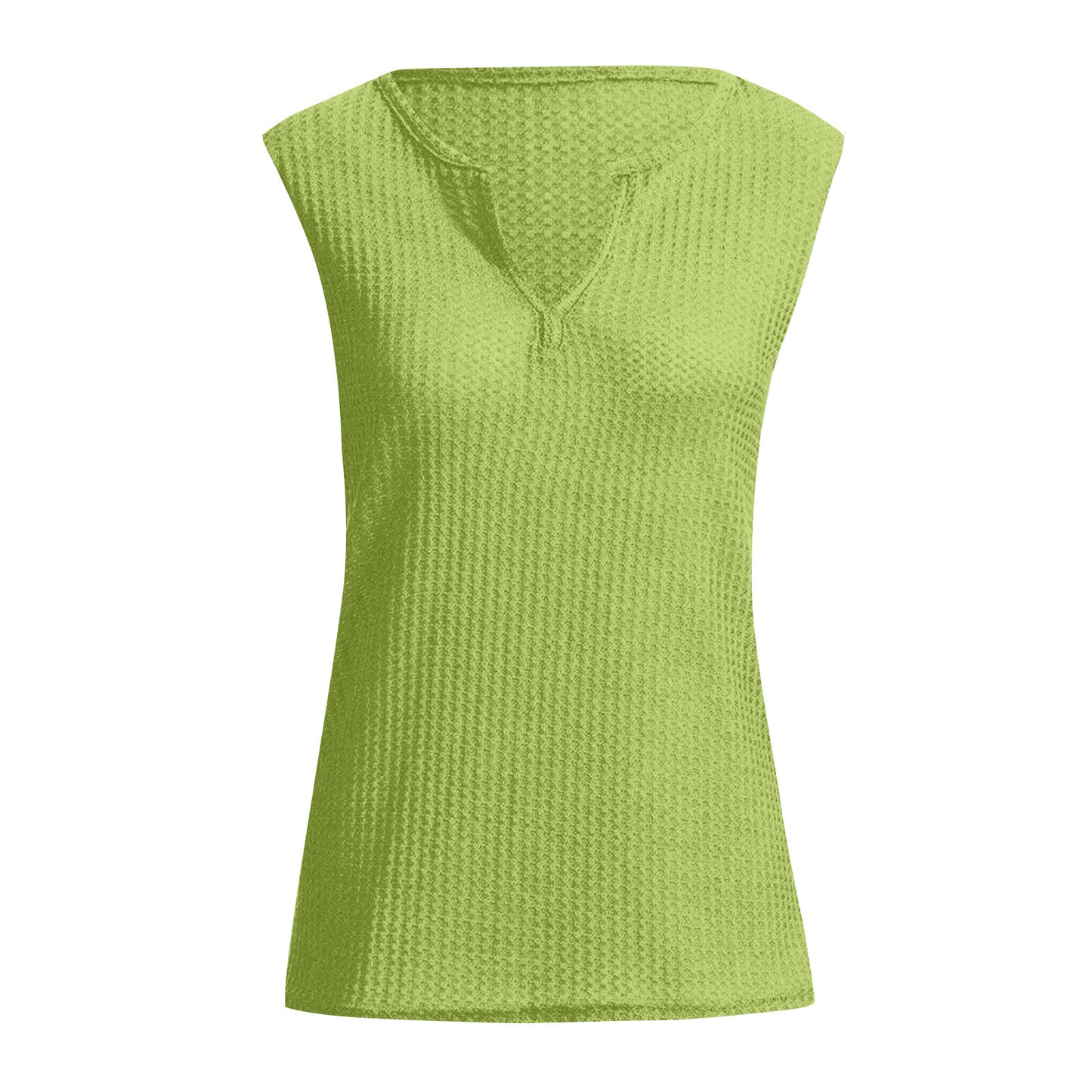 Plus Size Women's Waffle Casual Loose Vest