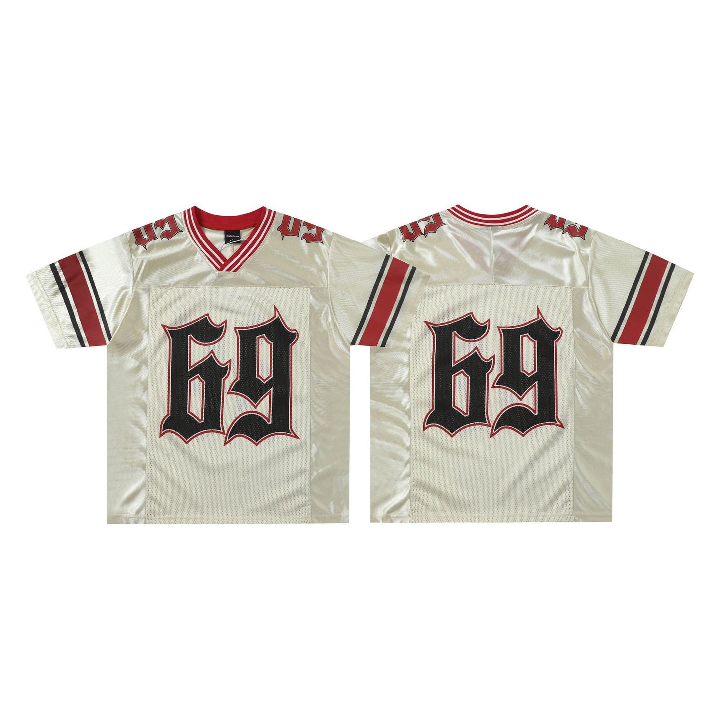 American-style Hollow Mesh Digital Printed Short Sleeve