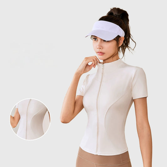 High Elastic Short Yoga Clothes Short Sleeve Sports Jacket